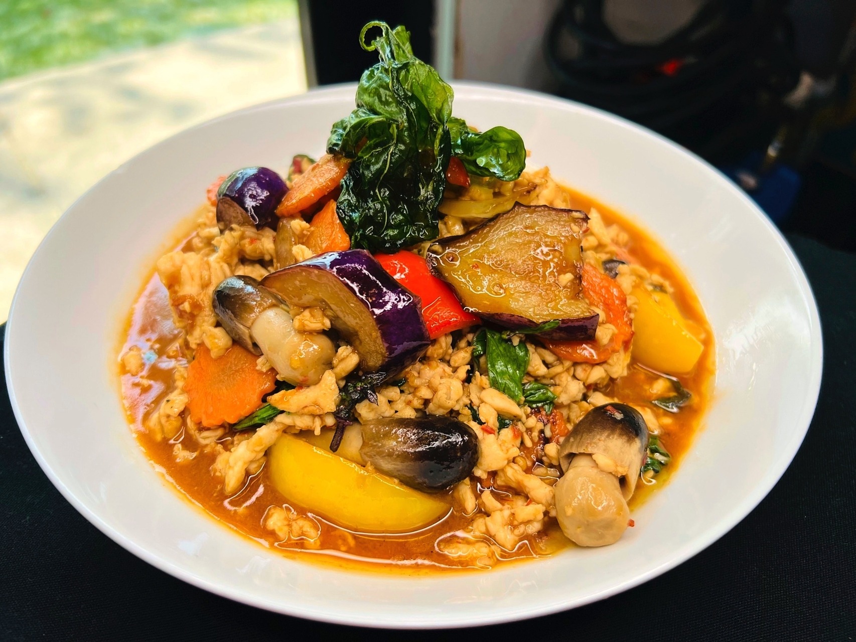 Spicy Basil Eggplant