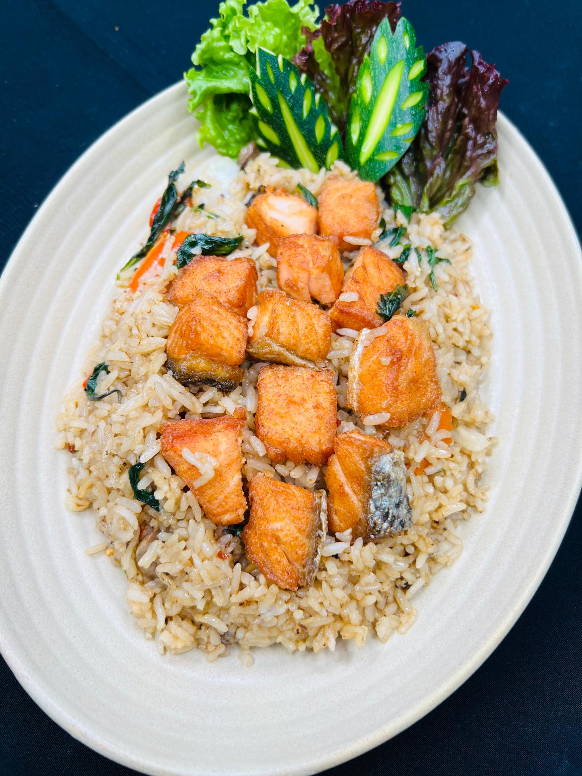 Crispy Salmon Fried Rice