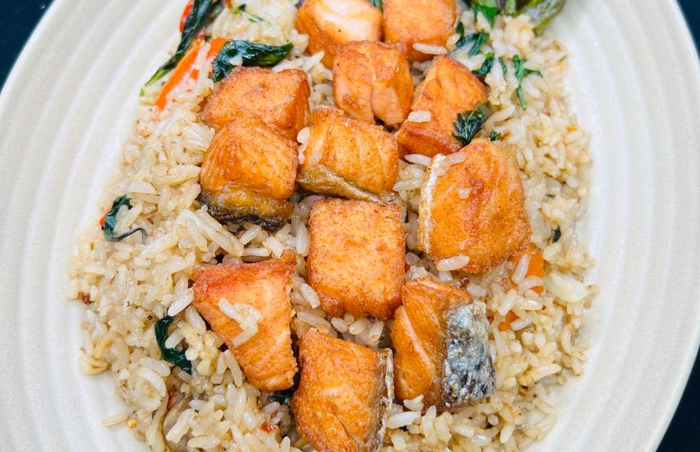 Crispy Salmon Fried Rice